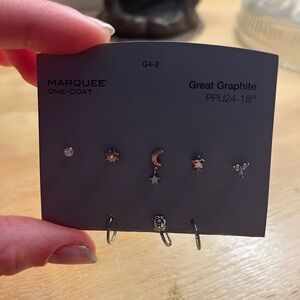 5 steel nose studs & 3 steel nose rings, 18G